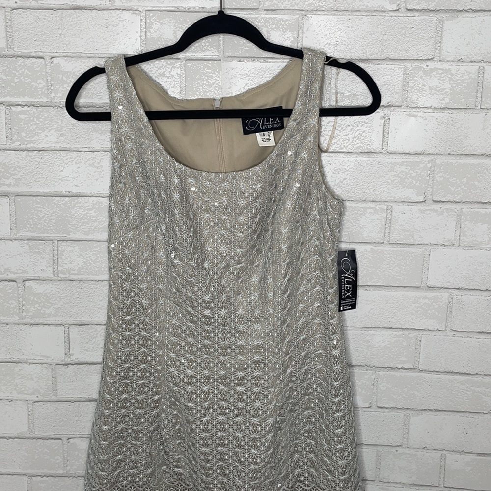NWT Alex Evenings Platinum Special Occasion Dress - Picture 5 of 12